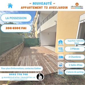 t3 à la vente -   97419  LA POSSESSION, surface 76 m2 vente t3 - UBI437181620